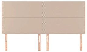 vidaXL Κεφαλάρια Κρεβατιού 4 τεμ. Καπουτσίνο 90x5x78/88 εκ. Συνθ.Δέρμα