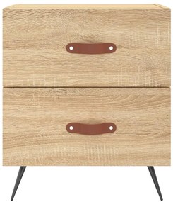 vidaXL Κομοδίνα 2 τεμ. Sonoma Δρυς 40 x 35 x 47,5 εκ. Επεξεργ. Ξύλο