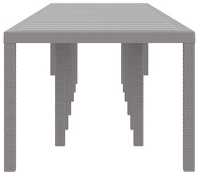 vidaXL Τραπέζι Κήπου Ανοιχτό γκρι 400 x 100 x 73 εκ. συνθετικό ρατάν