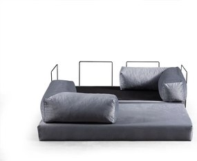 2-Seat Sofa-Bed Via Con - Pale Grey Pale Grey