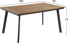 ΤΡΑΠΕΖΙ ΑΛΟΥΜΙΝΙΟΥ TABER ΜΕ POLYWOOD HM5132.12 ΓΚΡΙ 160x92x72