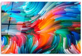 Πίνακας Γυάλινος 123BZM1360 70x50cm Multi Wallity Οριζόντιοι Γυαλί