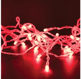 Λαμπάκια Σειρά 100 LED 5cm Κόκκινο Επεκτεινόμενα IP44 3μ Διάφανο Καλώδιο X08100421 ACA-X08100421-Διάφανο X08100421