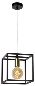 Φωτιστικό Κρεμαστό Lucide 00424-01-30 RUBEN Μαύρο Ματ (Black Mat)|Χρυσό Χρώμα (Gold Coloured)