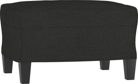 vidaXL Καναπέδες Σετ 3 Τεμ. Μαύροι Υφασμάτινοι