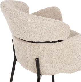 ΠΟΛΥΘΡΟΝΑ WOLF HM8583.02 ΕΚΡΟΥ ΥΦΑΣΜΑ ΜΠΟΥΚΛΕ ΜΕ ΜΕΤΑΛΛΙΚΑ ΠΟΔΙΑ 56x62x80Yεκ.