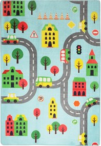 Carpet (140 x 190) Road - Blue Multicolor