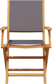 vidaXL Σετ Επίπλων Bistro 3 τεμ. Ανθρακί Ύφασμα/Μασίφ Πεύκου