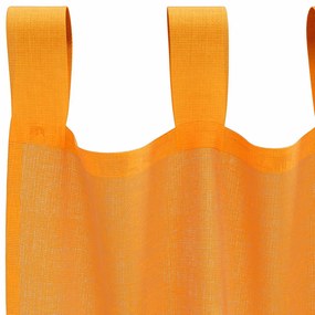 vidaXL Κουρτίνες Voile με βρόχους 2 τεμάχια Πορτοκαλί 140x245 εκ.
