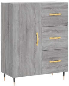 vidaXL Ντουλάπι Γκρι Sonoma 69,5 x 34 x 180 εκ. Επεξεργασμένο Ξύλο