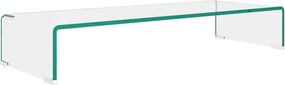 vidaXL Βάση Τηλεόρασης/Οθόνης Διάφανη 80 x 30 x 13 εκ. Γυάλινη