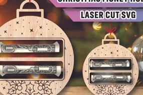 Σετ των 2 Intra απο ξύλο plywood 3mm-4mm πάχος Χριστουγεννιάτικο Money Holder Δίασταση 15x15 cm INTRAFABR-107312851