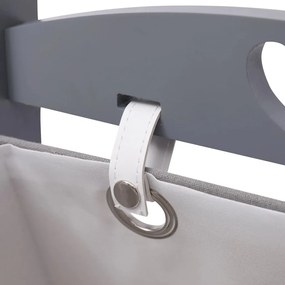 vidaXL Ραφιέρα Αποθήκευσης με 4 Καλάθια Σκούρο Γκρι 35x35x125 εκ. Ξύλο