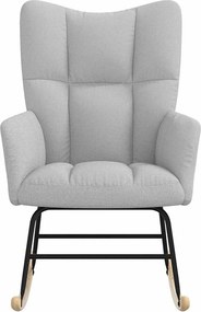 vidaXL Κουνιστή καρέκλα Cloud Grey Fabric
