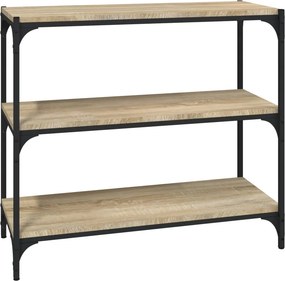 vidaXL Βιβλιοθήκη Sonoma Δρυς 80x33x70,5 εκ. Επεξεργ. Ξύλο &amp; Ατσάλι