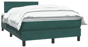 Κρεβάτι Boxspring με Στρώμα Σκούρο Πράσινο 120x210εκ. Βελούδινο - Πράσινο