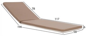 ΜΑΞΙΛΑΡΙ ΞΑΠΛΩΣΤΡΑΣ TEXTILENE 600gr/m2 2X1 SIFNOS ΜΟΚΑ  196(117+1+78)x58x6 εκ.