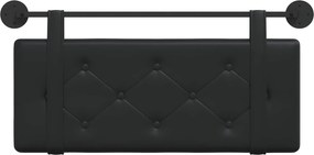 vidaXL Κρεμαστό Κεφαλάρι Επιτοίχιο Μαύρο 100 cm Τεχνητό Δέρμα