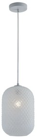 Φωτιστικό Οροφής Ashford I-ASHFORD-S20 BCO 1xE27 Φ20cm 150cm White Luce Ambiente Design Γυαλί