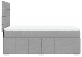 ΚΡΕΒΑΤΙ BOXSPRING ΜΕ ΣΤΡΩΜΑ ΑΝΟΙΧΤΟ ΓΚΡΙ 90X190 ΕΚ. ΥΦΑΣΜΑΤΙΝΟ 3293823