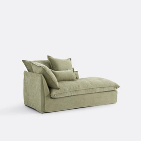 Ανάκλιντρο δεξιάς γωνίας με ταπετσαρία από μελανζέ πολυέστερ, Odna