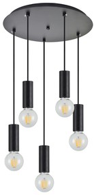SE21-BL-4-5BL ADEPT TUBE Black Pendant+