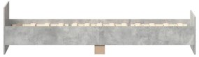 vidaXL Πλαίσιο Κρεβατιού Γκρι Σκυρ. 75x190 εκ. Επεξ. Ξύλο Small Single