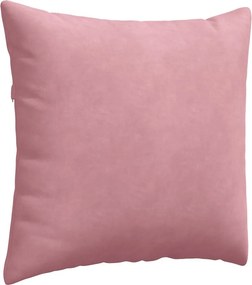 vidaXL Μαξιλάρι Καναπέ 2 pcs Ροζ 45 x 45 cm Υφασμάτινο Κορντουρά