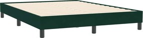 vidaXL Box Spring Κρεβάτι χωρίς στρώμα Σκούρο πράσινο Βελούδινο