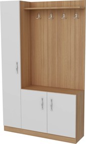 Έπιπλο Εισόδου Λευκό / Τικ GRECAN 110x31.8x180