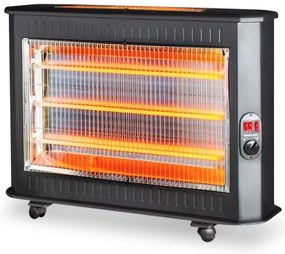 Ηλεκτρική θερμάστρα χαλαζία KUMTEL KS-2710 με 5 λάμπες 2800W χρώμα μαύρο 77x23x58εκ. KS-2710 Megapap-KS-2710-Μαύρο KS-2710