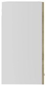Ντουλάπι Κρεμαστό με Τζάμι Sonoma Δρυς 60x31x60 εκ. Μοριοσανίδα - Καφέ