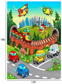 ΠΑΙΔΙΚΟ ΧΑΛΙ ΜΕ ΚΡΟΣΙΑ HM7679.13 ΠΟΛΥΧΡΩΜΟ 120Χ180 εκ.