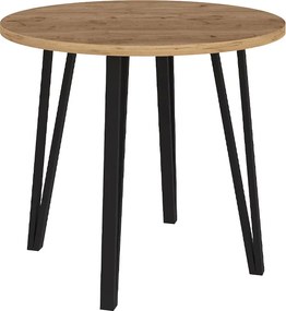 Τραπέζι Xana Megapap χρώμα sepet oak Ø90x77,5εκ.