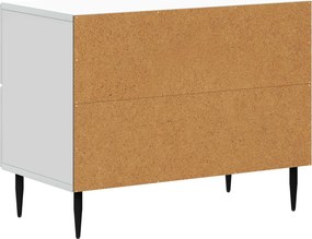 vidaXL Κομοδίνο Λευκό 62 x 34,5 x 47,5 εκ Επεξεργασμένο Ξύλο