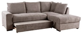 BILL ΚΑΝΑΠΕΣ ΚΡΕΒΑΤΙ ΓΩΝΙΑ ΔΕΞΙΑ TAUPE 241x173x94 - 70-0412