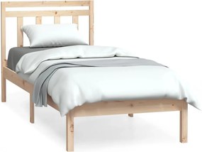 vidaXL Πλαίσιο Κρεβατιού 75 x 190 εκ. από Μασίφ Ξύλο Small Single