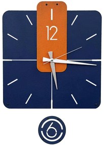 Ρολόι Τοίχου Dalalet 279ENZ2711 33x50cm Blue-Orange Wallity Μέταλλο