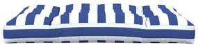 vidaXL Μαξιλάρι Παλέτας Μπλε & Λευκό Ριγέ 120 x 80 x 12 εκ. Υφασμάτινο