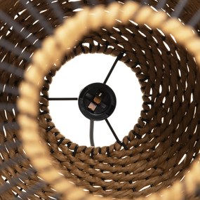 Φωτιστικό Οροφής Κρεμαστό Paper Rope Μπεζ-Μαύρο Μέταλλο-Φ26x40-120Υεκ.