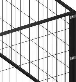 vidaXL Σπιτάκι Σκύλου Μαύρο 70 μ² Ατσάλινο