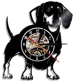 Intra απο ξύλο plywood 3mm-4mm πάχος - Ρολόι τοίχου Dachshund Dog Δίασταση 30x30 cm Intraeaxys-yon09mg7