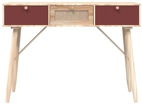 Τραπέζι Κονσόλα με Συρτάρια 105x30x75 εκ. Επεξεργασμένο Ξύλο - Καφέ