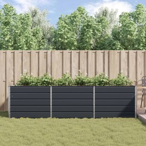 vidaXL Γλάστρα Ανθρακί 290 x 100 x 75 εκ Επικαλυμμένος Χάλυβας