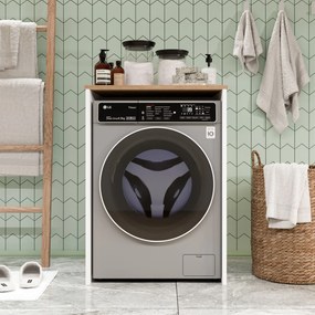 Ντουλάπι Πλυντηρίου Λευκό / Δρυς GUFRE 65.8x60x91.8