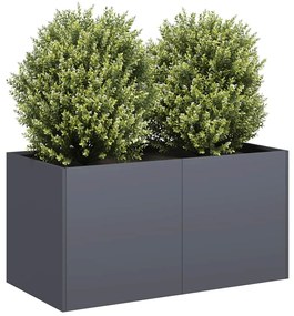 Ζαρντινιέρα Ανθρακί 80x40x40 εκ. από Χάλυβα Ψυχρής Έλασης