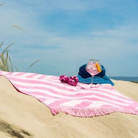 Πετσέτα Θαλάσσης Summer Breeze 394-23 Pink Gum Gofis Home Θαλάσσης 80x160cm 100% Cotton
