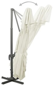 vidaXL Ομπρέλα Κήπου με Διπλή Επιφάνεια Άμμου 400x300 εκ.