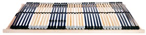 vidaXL Βάση κρεβατιού με λάμες Καφέ 120 x 190 cm Στερεό Ξύλο Μηλιάς
