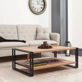 Τραπεζάκι Σαλονιού Atlantic Πεύκο / Μαύρο CRAFLA 110x70x40
